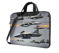 qahuopp Aircraft Fighter Jets Print Computer Bag Carrying Handle Laptop Bag Protect Case Pouch Fits 13 14 15.6 Inch Laptops