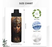 qahuopp Ancient Egypt Tribe Series Print Insulated Water Bottle 18 Oz Stainless Steel Sport Bottles For Gym Travel Outdoor