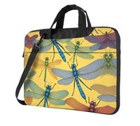 qahuopp Colorful Dragonfly Print Computer Bag Carrying Handle Laptop Bag Protect Case Pouch Fits 13 14 15.6 Inch Laptops