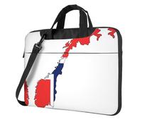 qahuopp Norwegian Flag Map Print Computer Bag Carrying Handle Laptop Bag Protect Case Pouch Fits 13 14 15.6 Inch Laptops