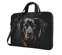qahuopp Rottweiler Wallpaper Print Computer Bag Carrying Handle Laptop Bag Protect Case Pouch Fits 13 14 15.6 Inch Laptops
