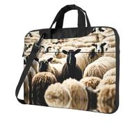 qahuopp Sheep And Lambs Print Computer Bag Carrying Handle Laptop Bag Protect Case Pouch Fits 13 14 15.6 Inch Laptops