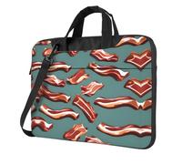 qahuopp Streaky Bacon Pattern Print Computer Bag Carrying Handle Laptop Bag Protect Case Pouch Fits 13 14 15.6 Inch Laptops