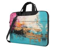 qahuopp Striped Abstract Colorful Print Computer Bag Carrying Handle Laptop Bag Protect Case Pouch Fits 13 14 15.6 Inch Laptops