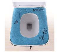 QAIXAG Toilet Seat Seat Household All-Season Linen Square Toilet Cover Universal Toilet Cover with Handle (Color : A2, Size : 1 pc)
