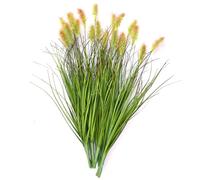 Qaixwuyi Artificial Grasses for Outdoors, 35 cm, Artificial Grasses Like Real Decorative Grass, Artificial Plant, Indoor Plant, Green Plant for Garden, Balcony, Indoors, Outdoors, Home, Office, Pack
