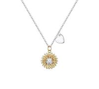 QAJXKZRQF Diamond studded golden sunflower necklace, a gift for mothers, wives, and girlfriends on Women's Day and Mother's Day