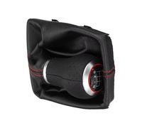 QALIYDFD Auto Gear Lever Compatible with A5 8T Q5 6 Speed Car Manual Gear Shift Knob PU Gaiter Boot Cover Styling Parts