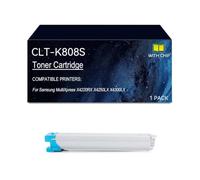 QALOP CLT-K808S Toner Cartridges Compatible For CLT-K8085 C808S M808S Y808S | Replacement for CLT-K808S Toner Cartridge for Samsung MultiXpress X4220RX X4250LX X4300LX Printer, With Chip(Cyan)