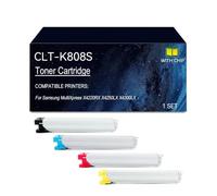 QALOP CLT-K808S Toner Cartridges Compatible For CLT-K8085 C808S M808S Y808S | Replacement for CLT-K808S Toner Cartridge for Samsung MultiXpress X4220RX X4250LX X4300LX Printer, With Chip(4 colors)