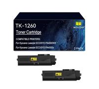 QALOP TK-1260 Toner Cartridge Compatible For TK1260 TK-1260, With Chip | Replacement for TK-1260 Toner Cartridges for Kyocera ECOSYS PA4000WX PA4000x Printer，12000 Page-Yield(2 pack)