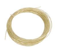 Qalvona 12.2m Tennis Rackets String, Elastic Nylon with Filament, 1.3mm Diameter Replacement Wire - Impact, Durable Design for Racquet Repair (Beige)