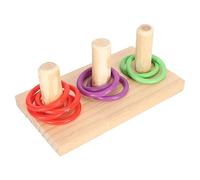 Qalvona Bird Ring Toy, Interactive Chewing Training Puzzle, Colorful Parrot Tabletop Toy for Lovebird Cockatiel - Safe Non - Materials, Brain Challenge, Physical Exercise (5cm/2.0in Ring)