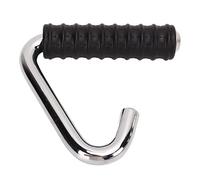 Qalvona Fitness Handle Grip Silver C Shaped Universal Rubber Wrapped Training Pull Bar for Gym