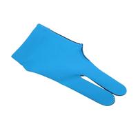 Qalvona Left Hand Billiard Gloves Polyurethane Fiber, Average Size, Three Fingers - Breathable Quick Drying, Elastic Fit for Accurate Shots (Blue)