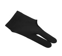 Qalvona Left Hand Billiard Gloves Polyurethane Fiber, Average Size, Three Fingers - Breathable Quick Drying, Elastic Fit for Accurate Shots (Black)