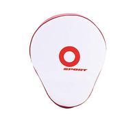 Qalvona MMA Boxing Training Target Pad, Thickened PU Sponge, White, 25x20x7cm - Shock Absorption, Adjustable Fit, Ideal for Kickboxing and Karate (flour)
