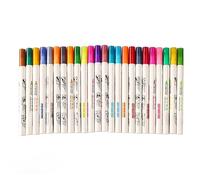 Qalvona Outline Markers Double Line Pens, 24 Colors Fluorescent Ink, Leakage Proof, Drawing and Writing - Ergonomic Design, Smooth Grip, Ideal for Art, School, and Office Use