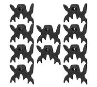 Qalvona Pool Cue SlipOn Moosehead Bridge Head, 10pcs Billiard Bridge Stick, Plastic 3.9in Length, Lightweight Design - Precise Shots, Easy Use, Portable Billiard Accessory for Players