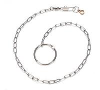 Qalvona Stainless Steel Pet Birds Foot Chain Anklet, 22 Inch Training Harness for Parrots, Silver - Rustproof Durable Design, Adjustable Fit for Bird Training and Safety (little sun)