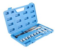 Qalvona Valve Seal Remover and Installer Kit, Alloy Steel, Multiple Size Adapters with Carrying Case - Durable Construction, Serrated Jaws, Convenient Engine Repair Tool