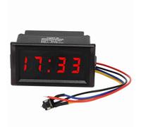 Qalvona Waterproof Electronic Digital Clock, DC4.5-30V Car Auto LED Display, Red - Wide Voltage Range, One - Button Operation, Durable for Vehicles (Red)