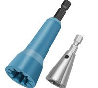QaMcbulc A001 Wire Twister Tool (2pcs), Stainless Steel, Ergonomic Grip, for Drill, Quick Stripping, Efficient Wiring, Wide Applicability