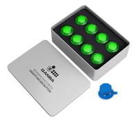 qanba Gravity KT Arcade buttons Mechanical 30mm Snap-in Mechanical Pushbutton (Boxed (TD05 Clear Light green (30mm)(8 pcs)