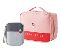 Qanye 2 Pieces Emergency Storage Bag, Empty Medicine Bag, Travel Medicine Storage Bag, First Aid Kit Empty Bag, for Emergencies at Home, Office, Travel, Hiking, Camping (2 Size)