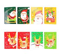 Qanye 40 Pieces Christmas Pocket Notepad Notebooks, Christmas mini Notebook Set, notepads portable, mini diary note pad, Santa Claus, Christmas Elk, Christmas gifts for kids