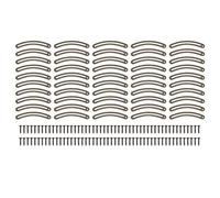 QANYEGN 100Pcs Lid Support Hinge Kit, Iron Recurved Lid Stay Hinges, Soft Close Recurved Stay Iron Hinges for Wooden Box Furniture Cabinet Jewelry Case 6.7x1cm (Bronze)