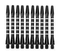 QANYEGN 10pcs Dart Shafts, Dart Replacement Parts, Aluminum Alloy Replacement Thread Dart Stems with Locking Hole for Indoor Activity (Black)