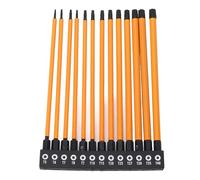QANYEGN 150mm 1/4in Hex Shank Screwdriver Bit Set, 13 Piece Hex Socket Set and Storage Rack, S2 Alloy Steel T5 T6 T7 T8 T9 T10 T15 T20 T25 T27 T30 T35 T40 Magnetic Driver Bit Set