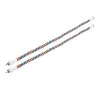 QANYEGN 2Pcs Bird Rope Perch, Colorful Handcrafted Chew Toys, parakeet swing spiral stand for rope bungee bird toys (105CM)