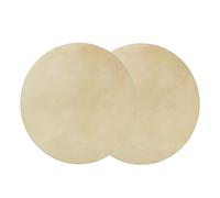 QANYEGN 2pcs Drum Heads Faux Buffalo Skin, Round Drum Heads, Strong and Durable, Clear Sounding African Bongo Drums Accessories (Beige)(31cm)