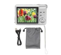 QANYEGN 4K Digital Camera for Teens 48MP HD 2.7 Inch TFT Screen 8X Zoom Autofocus Anti Shake Pocket Compact Camera for Travel Photography Vlogging Silver
