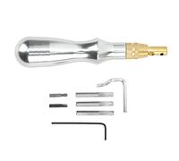 QANYEGN 5 in 1 Leather Groover, Aluminum Handle Stitching Groover, Hand Made Leather Tools for Leathercraft Work