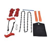 QANYEGN 53 Inch High Reaching Tree Limbs, High Limbs Rope Saw, Both Sides Teeth Blades Folding Pocket Chainsaw for Tree Limbs 53 Inch
