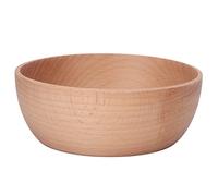 QANYEGN Beech Wood Serving Bowl, Household Round Wooden Bowl, Large Capacity Wooden Bowl for Salad, Fruit, Dip, Sauce, Snack, Rice