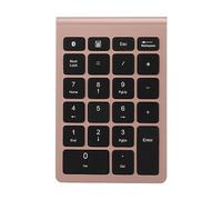 QANYEGN BT304 22 Key Numeric Keypad, Bluetooth 5.0 Keyboard, Portable Financial Accounting Keyboard for Laptop (Ships Without Batteries) (Rose Gold)