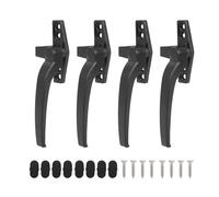 QANYEGN Casement Window Locking Handle, Aluminum Aluminum Alloy Window Handle, Flat Open External Push Security Lock Handels for Vertical and Horizontal Sliding Window (Black)