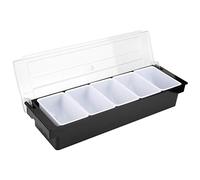 QANYEGN Condiment Serving Container, Bar Food Fruit Case Dispenser, Multipurpose Seasoning Box with Lid, Topping Organizer(Pentagram)