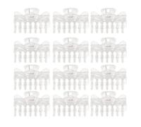 QANYEGN Curl Keeper Claw Clips, Clear Hair Claw Clips, Transparent Non Slip Strong Hold Plastic Hair Jaw Clamps for Women Girls