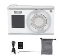 QANYEGN Digital Camera, Telescopic Lens Optical Digital Dual Zoom Camera, 2.88in IPS Screen Anti Shake 10X Optical Zoom 1000mAh Auto Focus Vlogging Camera Built in Fill Light (White)