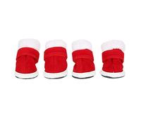 QANYEGN Dog Boots Paws Protector, Anti Slip Winter Dog Shoes with Hook Loop Strap, Snow Dog Booties Paws Protection for Small Medium Dogs (5)