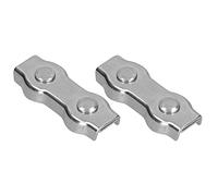 QANYEGN Duplex Wire Rope Clips, Stainless Steel Cable Clamps, Wire Cable Rope Grips Clamps Caliper for Heavy Rigging Applications (2pcs M10)