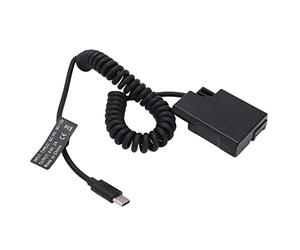 QANYEGN Full Decoding Dummy Battery, Type C Power Adapter Spring Cable, Coupler Power Connector for D5600, D5500, D5300, D5200, D5100, D3300