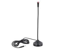 QANYEGN Gooseneck Wired Microphone Black, 360 Degrees Pick Up Desktop Gooseneck Microphone, Portable Microphone for Karaoke Conference Recording (3.5mm)