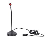 QANYEGN Gooseneck Wired Microphone Black, 360 Degrees Pick Up Desktop Gooseneck Microphone, Portable Microphone for Karaoke Conference Recording (USB)