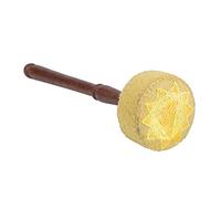 QANYEGN Hard Wood Felted Strikers Mallet Stick, Buddhism Singing Bowl Mallet Strikers, Felt Strikers Sound Bowl Meditation Mallet for Prayer Yoga (ten petal lotus yellow)